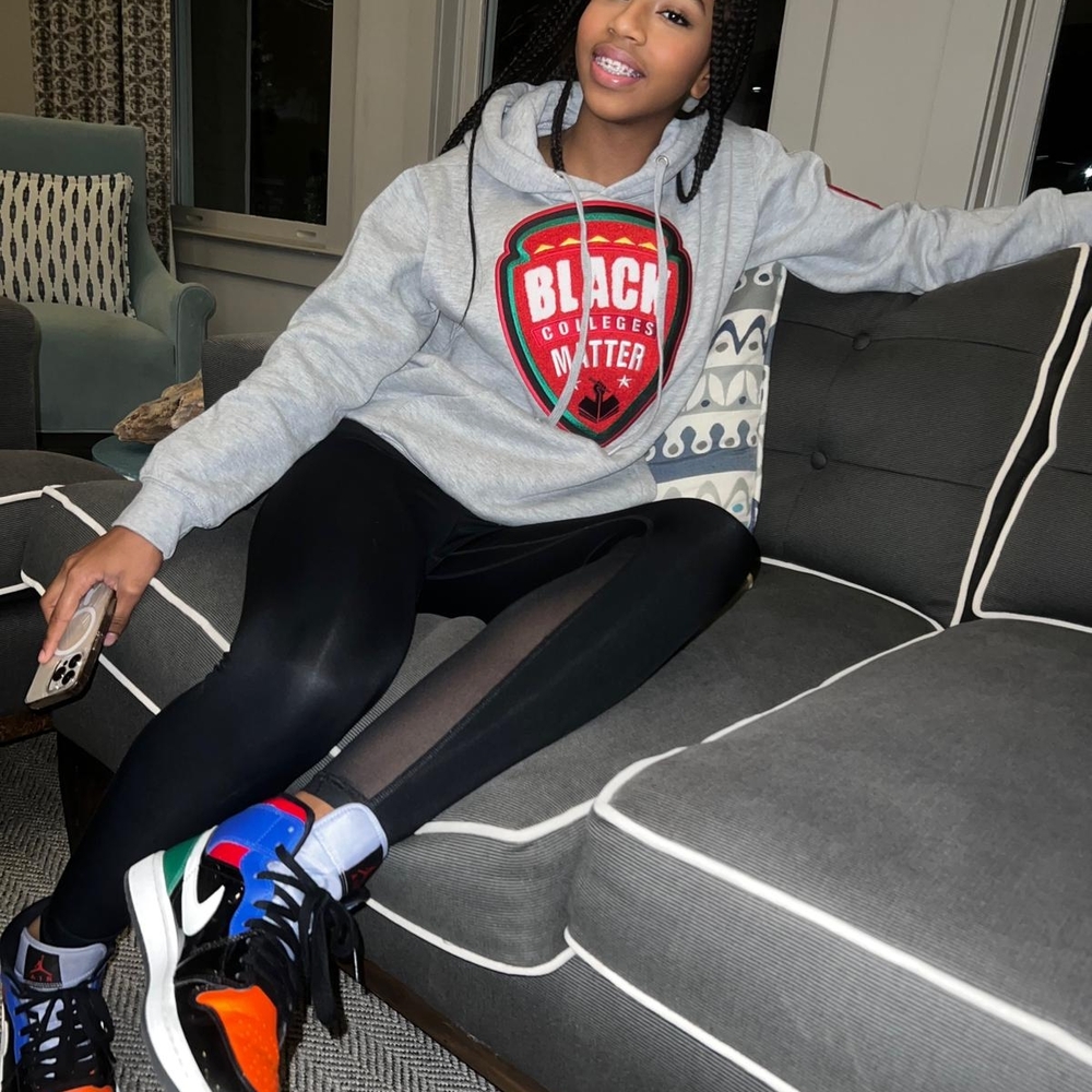 Gray Hoodie with Black Colleges Matter Patch